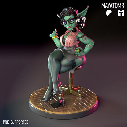 Switchboard Operator Goblin Miniature - by Mayatomr