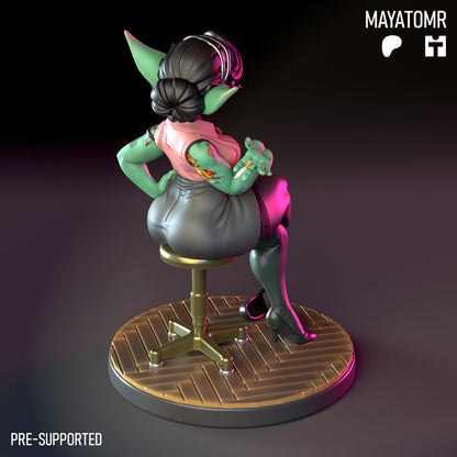 Switchboard Operator Goblin Miniature - by Mayatomr