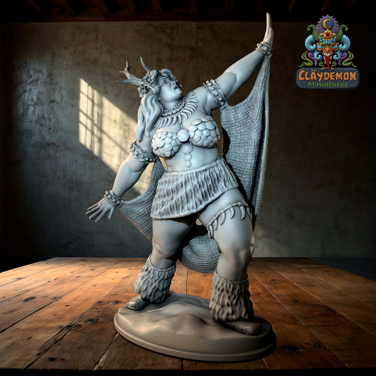 Priestess Hildegard Miniature - by Claydemon Miniatures