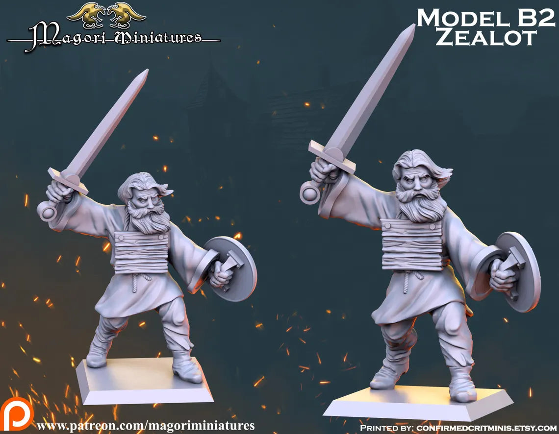 Zealot and Flagellant Miniatures - by Magori Miniatures