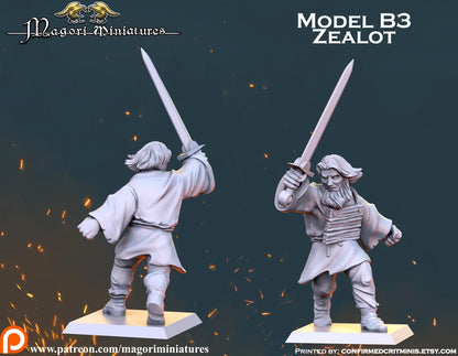 Zealot and Flagellant Miniatures - by Magori Miniatures