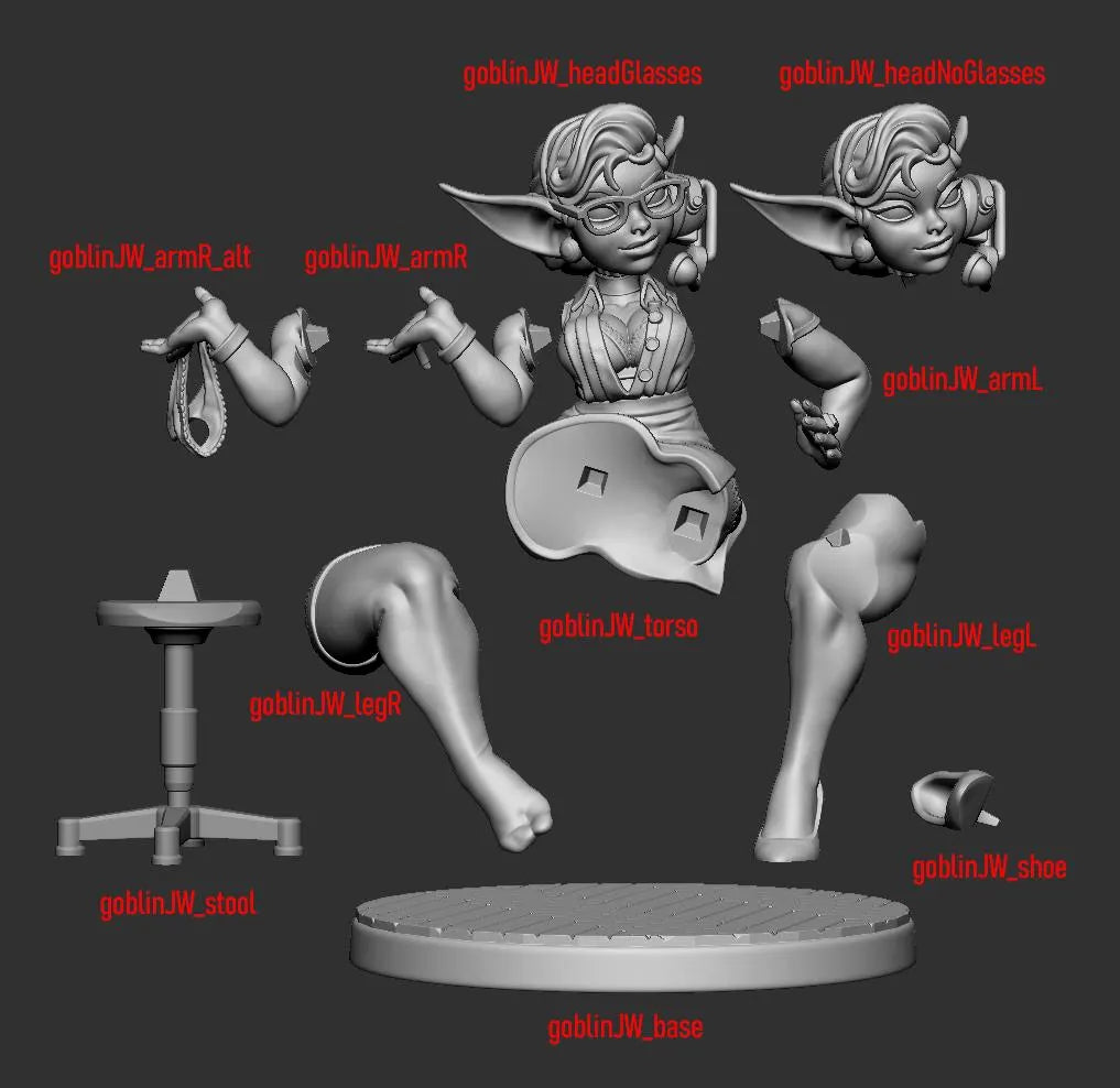 Switchboard Operator Goblin Miniature - by Mayatomr