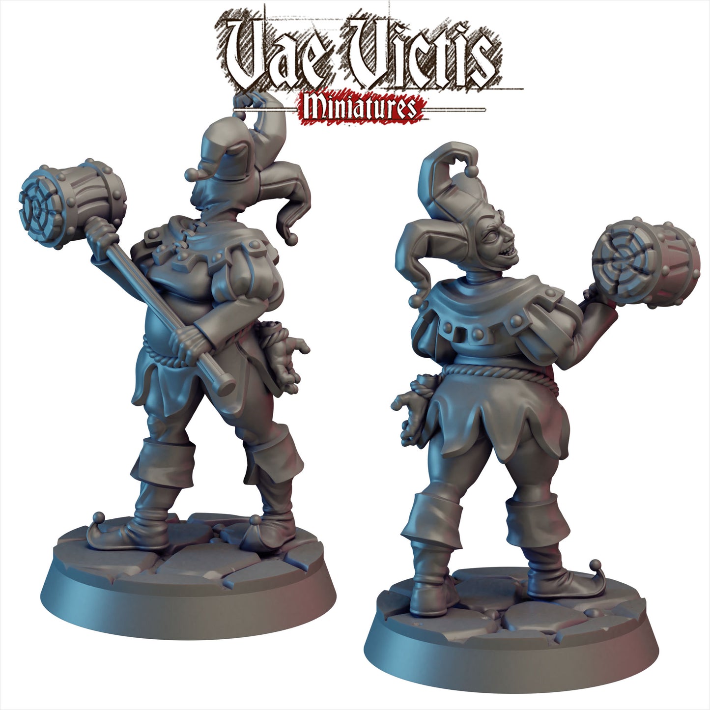 Corrupted Circus Buxom Jester Miniature - by Vae Victis Miniatures