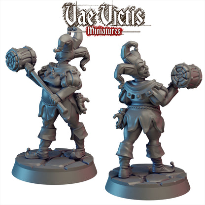 Corrupted Circus Buxom Jester Miniature - by Vae Victis Miniatures