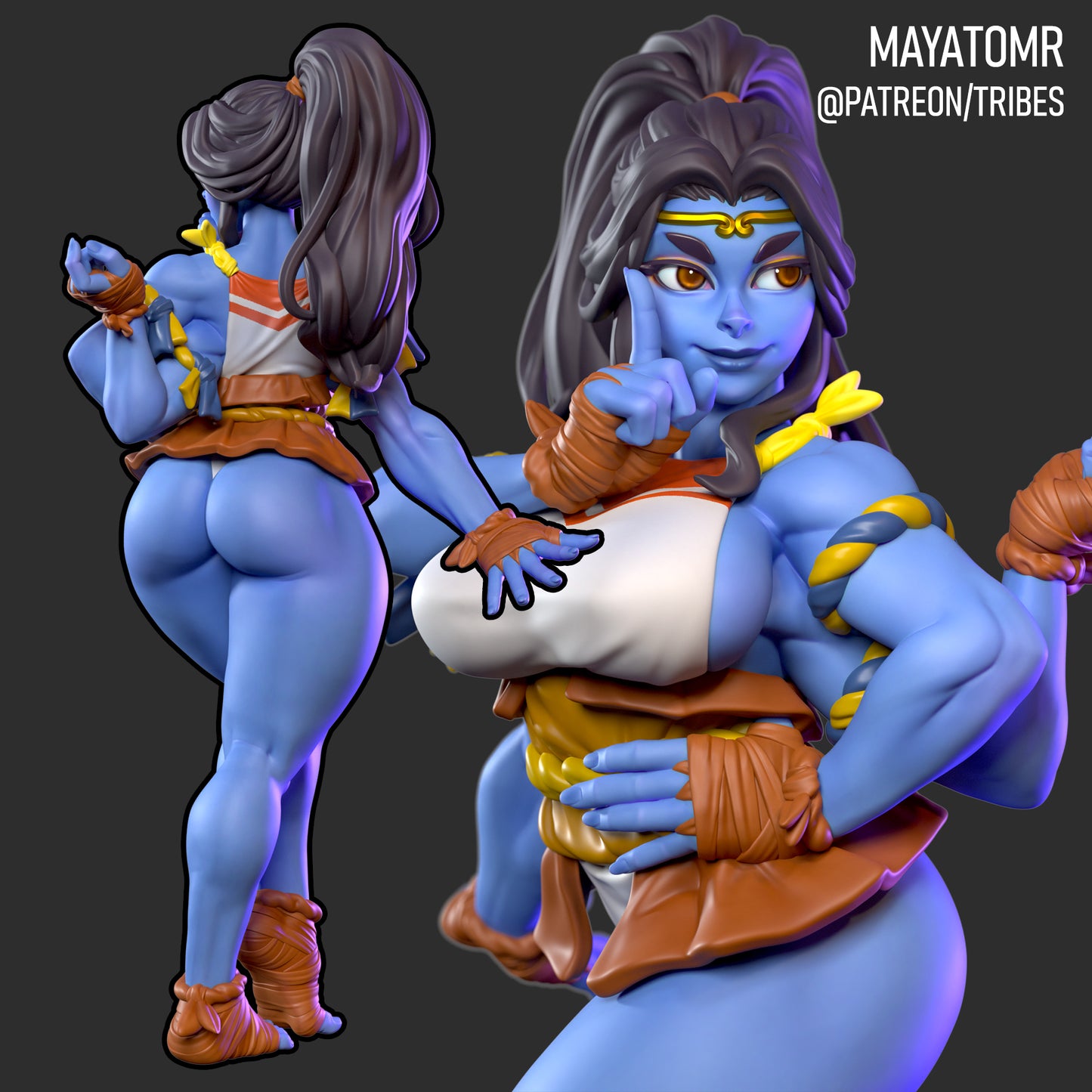 Kanda the Four Armed Fighter Miniature - by Mayatomr