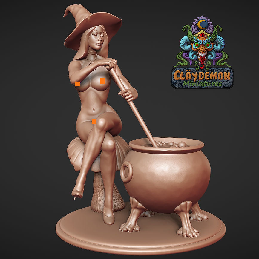 The Witches Brew Diorama Miniature - by Claydemon Miniatures