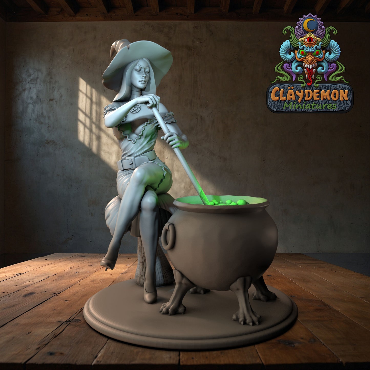 The Witches Brew Diorama Miniature - by Claydemon Miniatures