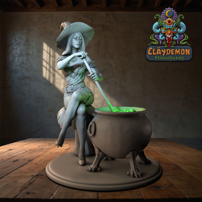 The Witches Brew Diorama Miniature - by Claydemon Miniatures