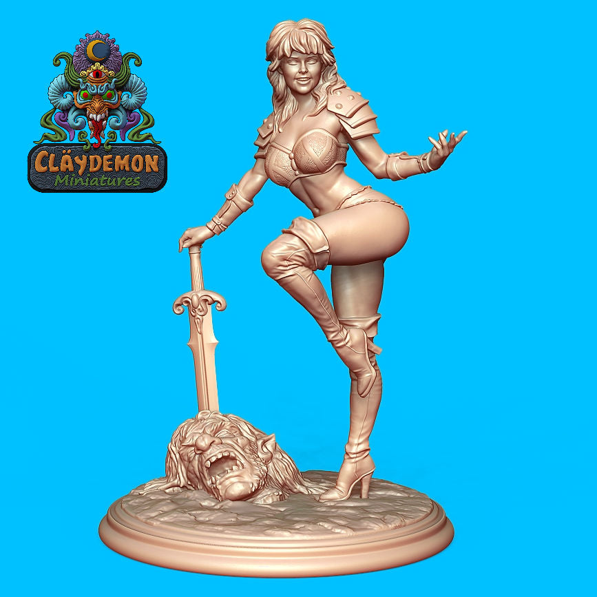 Loola the Giant Slayer Miniature - by Claydemon Miniatures