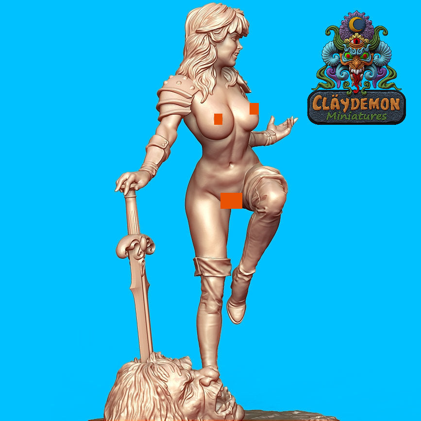 Loola the Giant Slayer Miniature - by Claydemon Miniatures