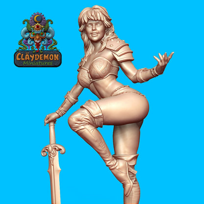 Loola the Giant Slayer Miniature - by Claydemon Miniatures