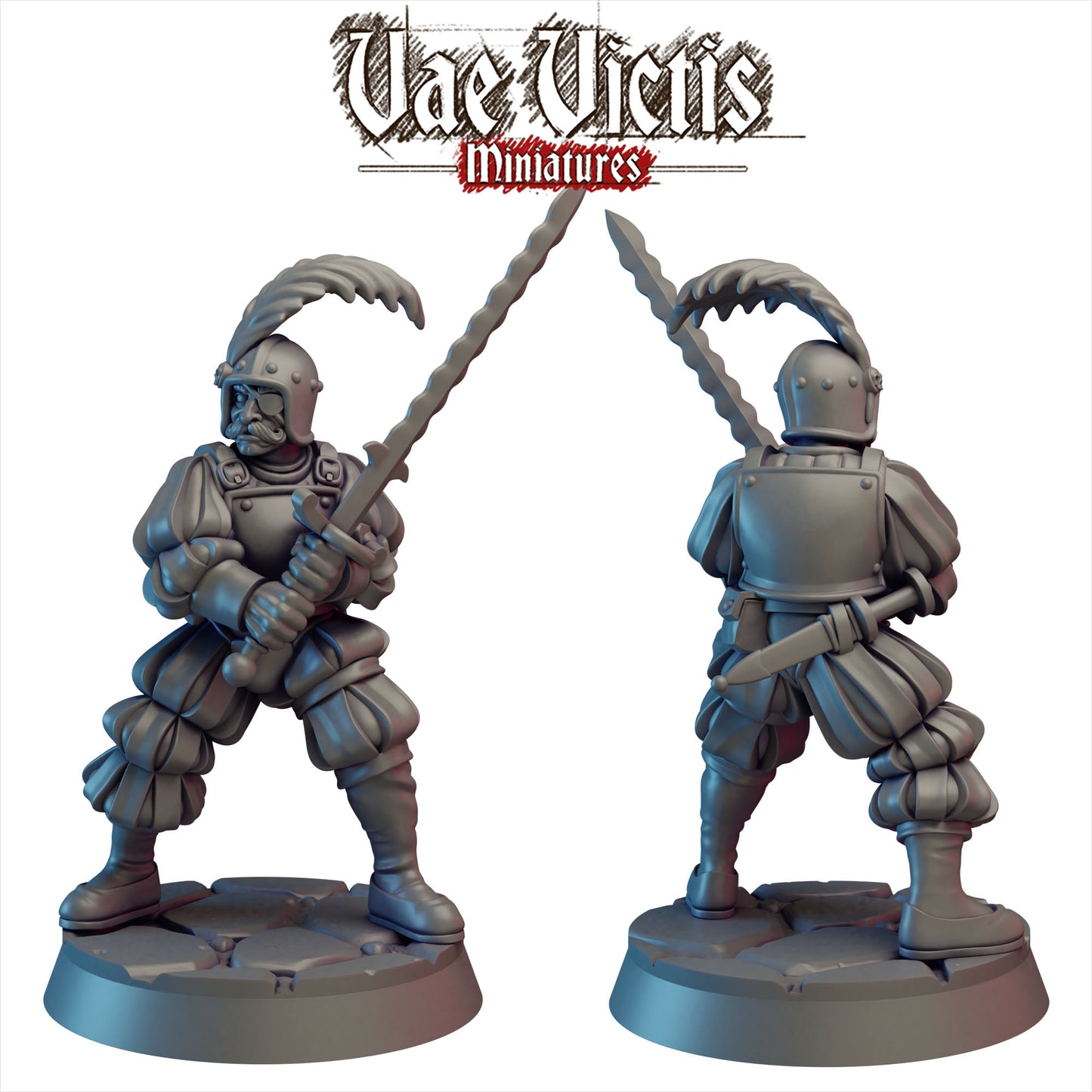Elite Mercenary Landsknecht Miniatures Male Set - by Vae Victis Miniatures