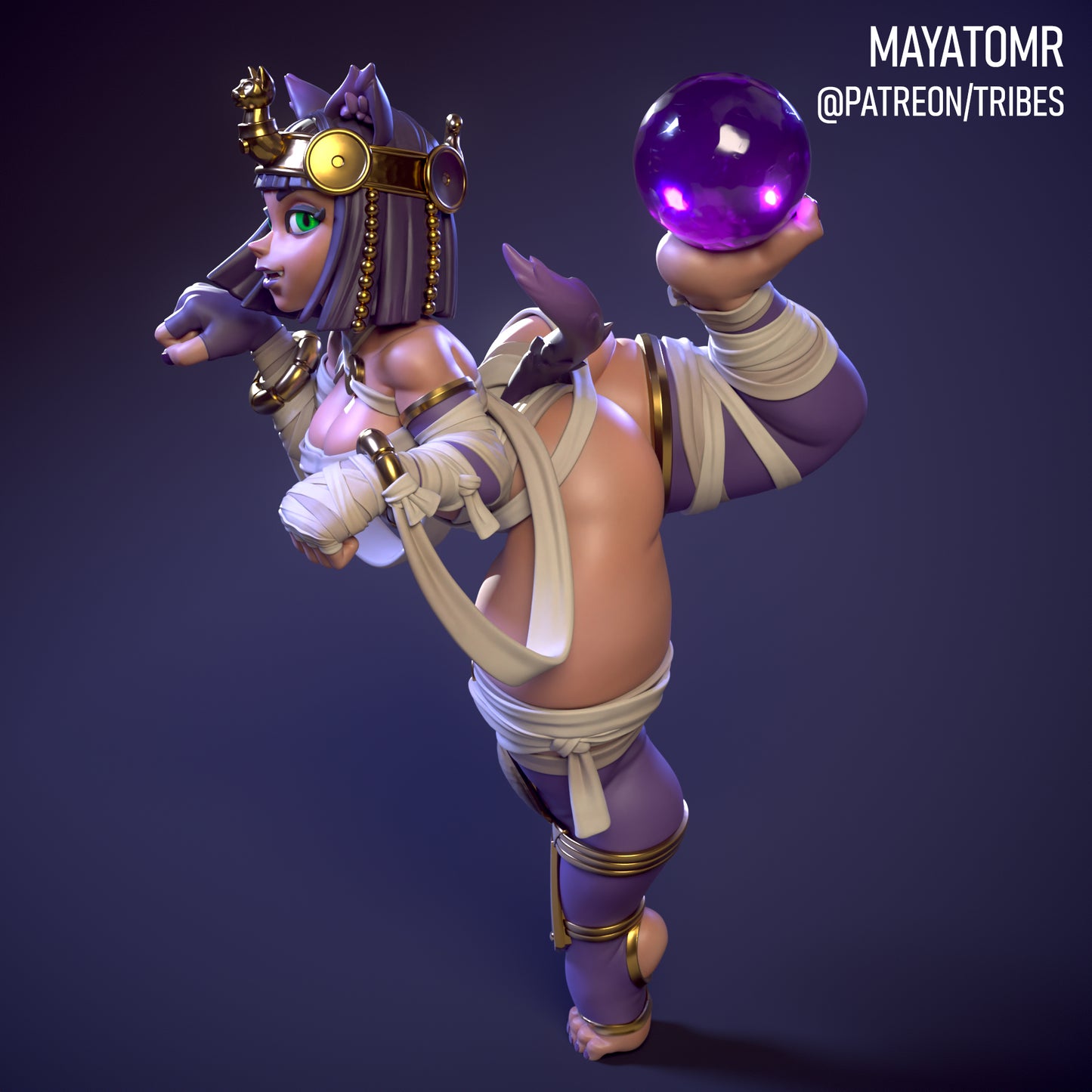 Playful Catgirl Fortune Teller Miniature - by Mayatomr