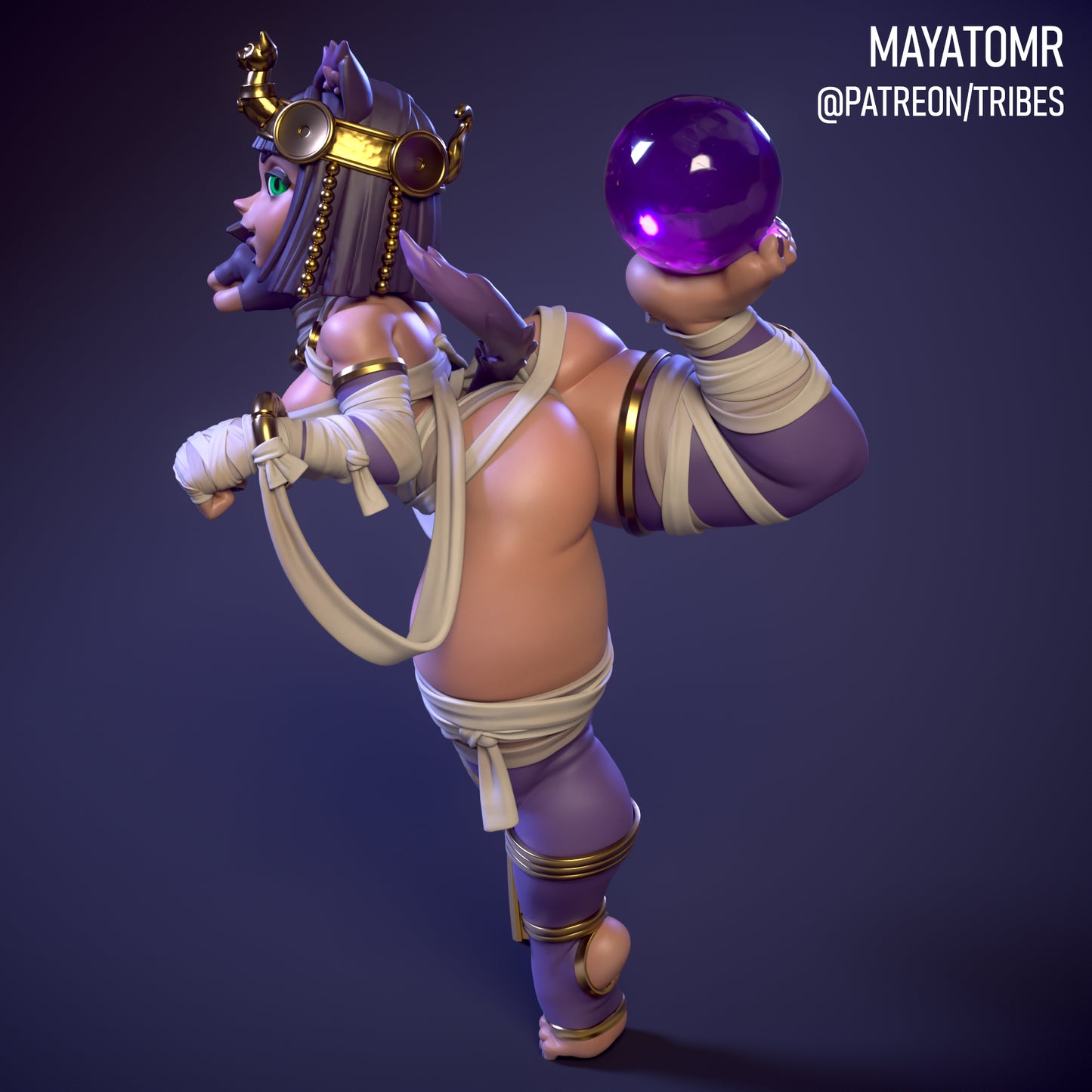 Playful Catgirl Fortune Teller Miniature - by Mayatomr