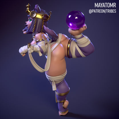 Playful Catgirl Fortune Teller Miniature - by Mayatomr
