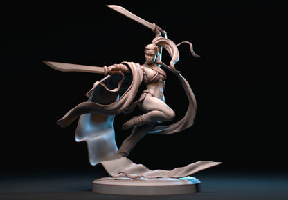 Mira the Sword Dancer Miniature - by Claydemon Miniatures