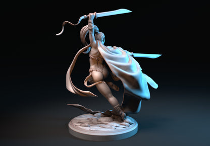 Mira the Sword Dancer Miniature - by Claydemon Miniatures