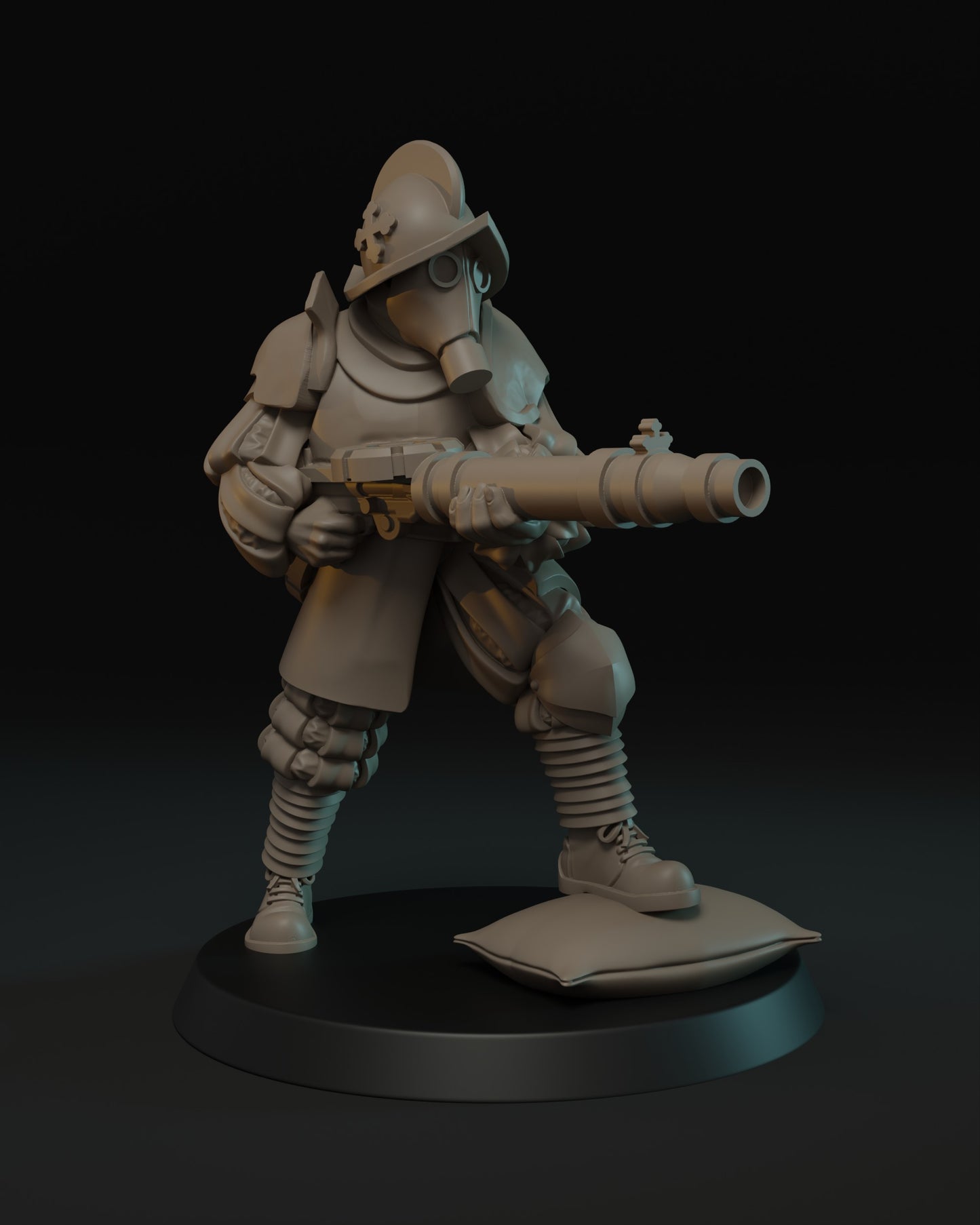 Papal Trooper with Lewis Machine Gun Miniature - JK Remo Models