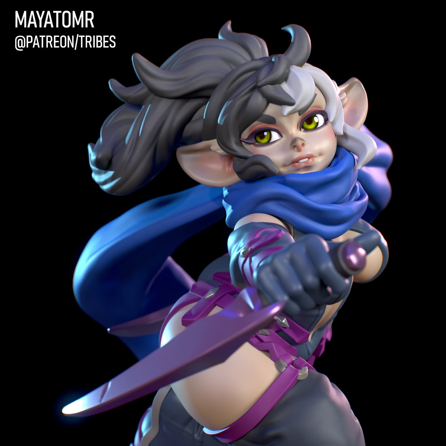 Kase the Rogue Mouse Girl Miniature - by Mayatomr