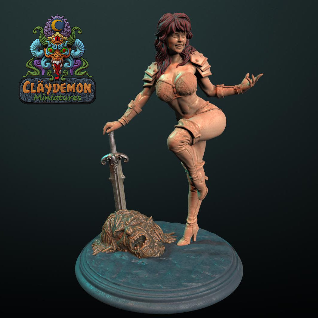 Loola the Giant Slayer Miniature - by Claydemon Miniatures