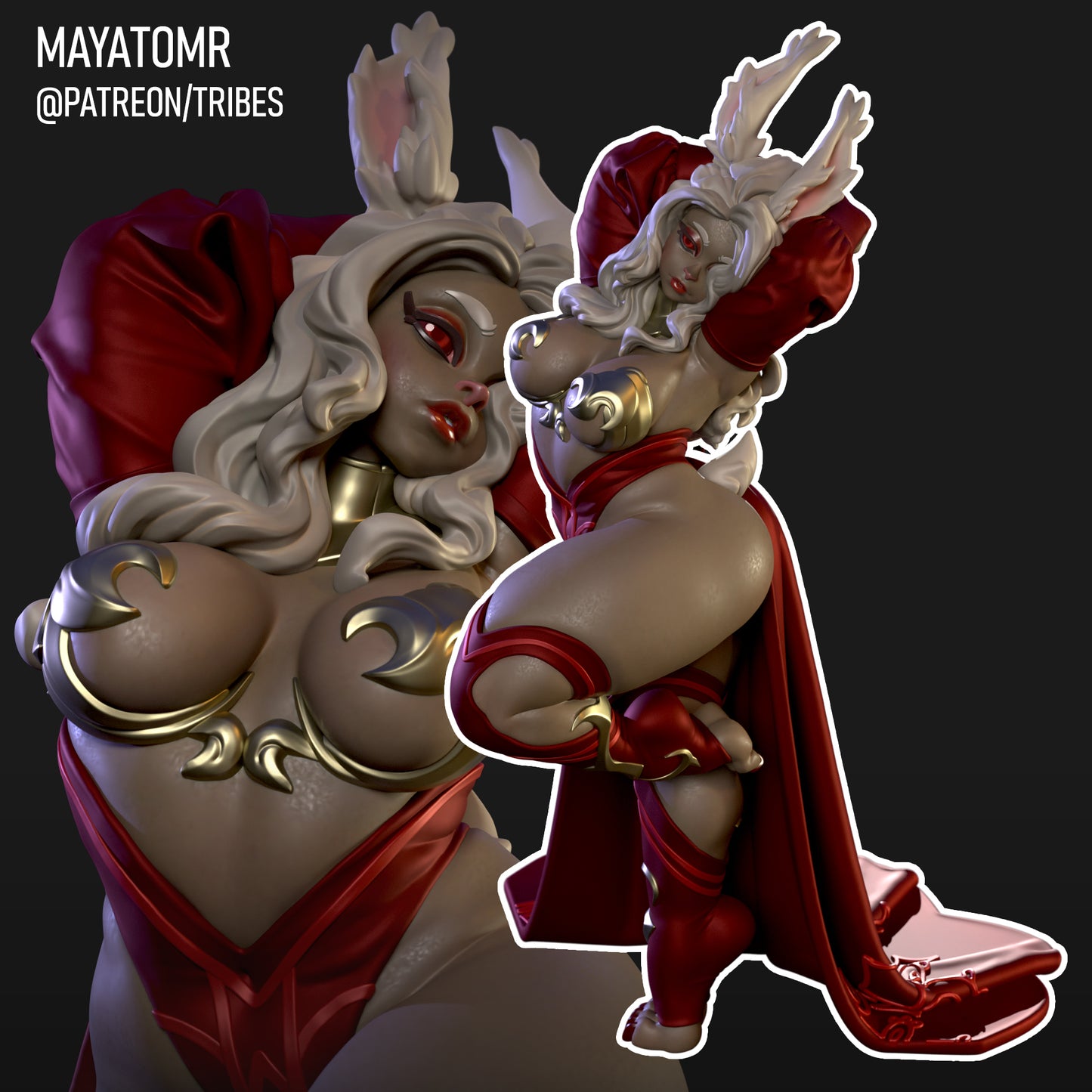 Sangria the Rabbit Lady Miniature - by Mayatomr