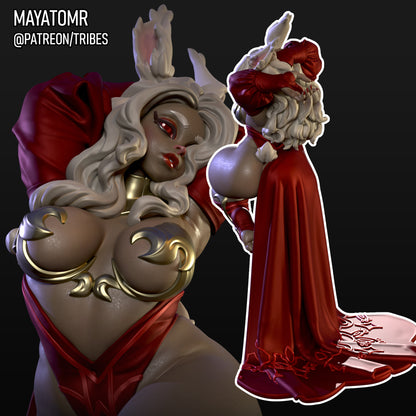 Sangria the Rabbit Lady Miniature - by Mayatomr