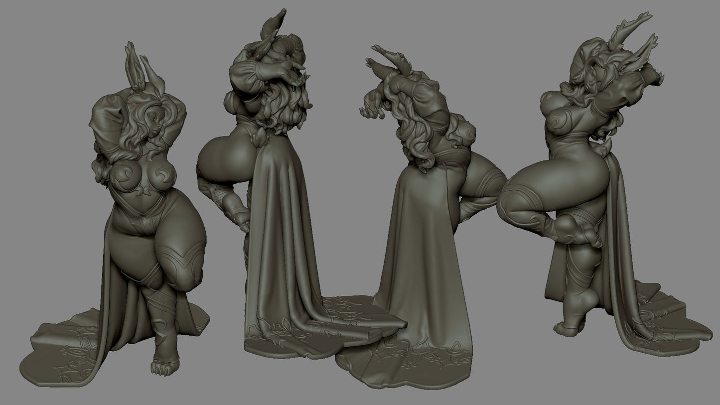 Sangria the Rabbit Lady Miniature - by Mayatomr