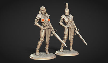 Sigrid the Dragonslayer Woman Miniature - by Claydemon Miniatures