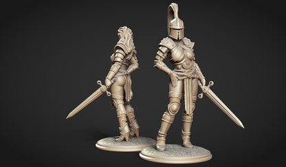 Sigrid the Dragonslayer Woman Miniature - by Claydemon Miniatures