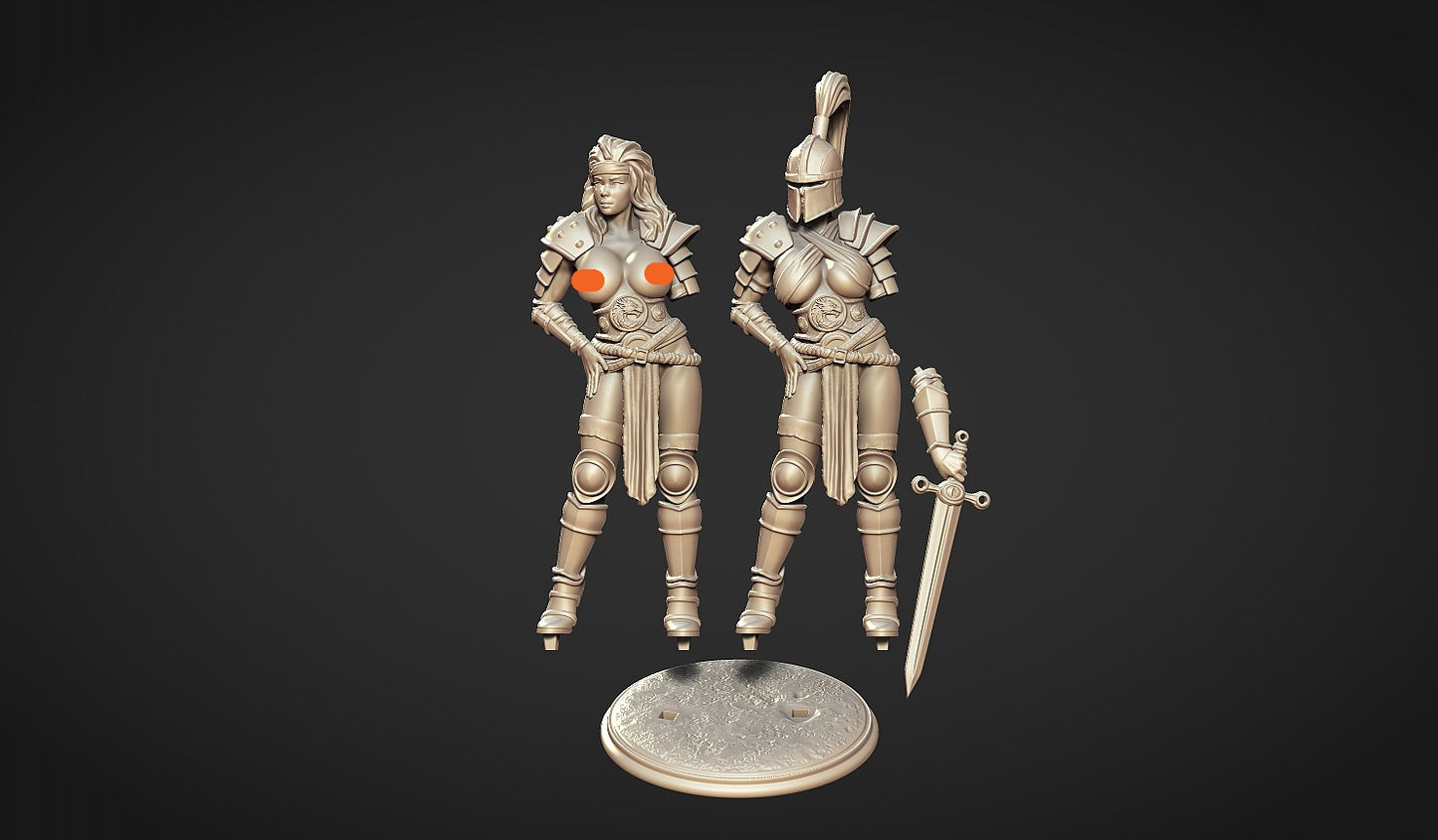 Sigrid the Dragonslayer Woman Miniature - by Claydemon Miniatures