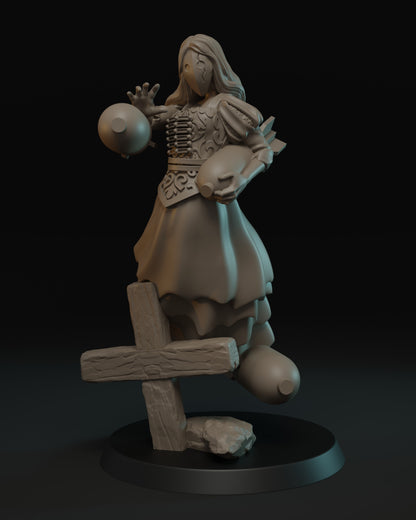 Trench Bomb Sorceress Miniature - JK Remo Models