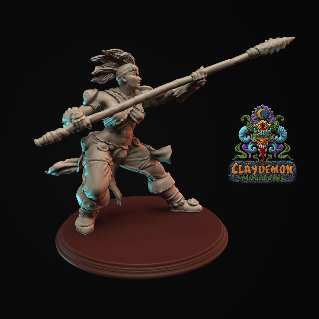 Velris the Spider Buster Diorama Miniature - by Claydemon Miniatures