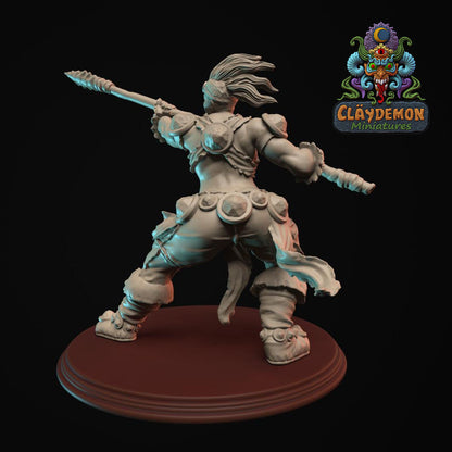 Velris the Spider Buster Diorama Miniature - by Claydemon Miniatures