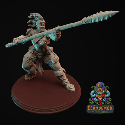Velris the Spider Buster Diorama Miniature - by Claydemon Miniatures