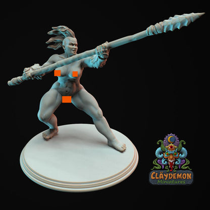 Velris the Spider Buster Diorama Miniature - by Claydemon Miniatures