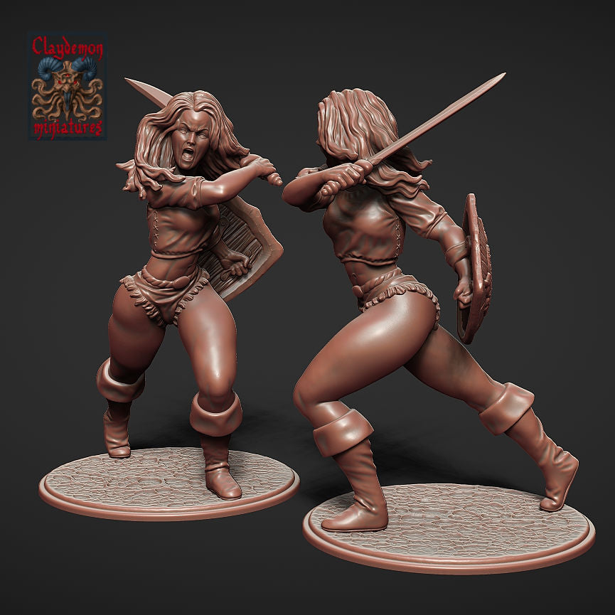 Taris the Warrior Miniature - by Claydemon Miniatures