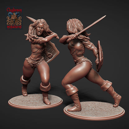 Taris the Warrior Miniature - by Claydemon Miniatures