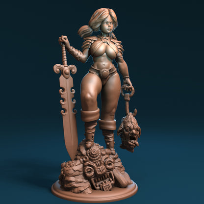 Ulma the Trollhunter Miniature - by Claydemon Miniatures