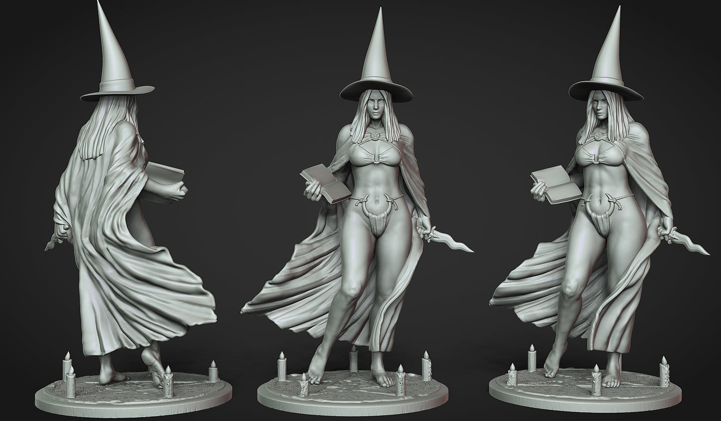 Valeesa the Witch Miniature - by Claydemon Miniatures