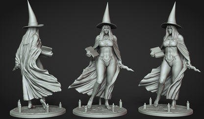 Valeesa the Witch Miniature - by Claydemon Miniatures
