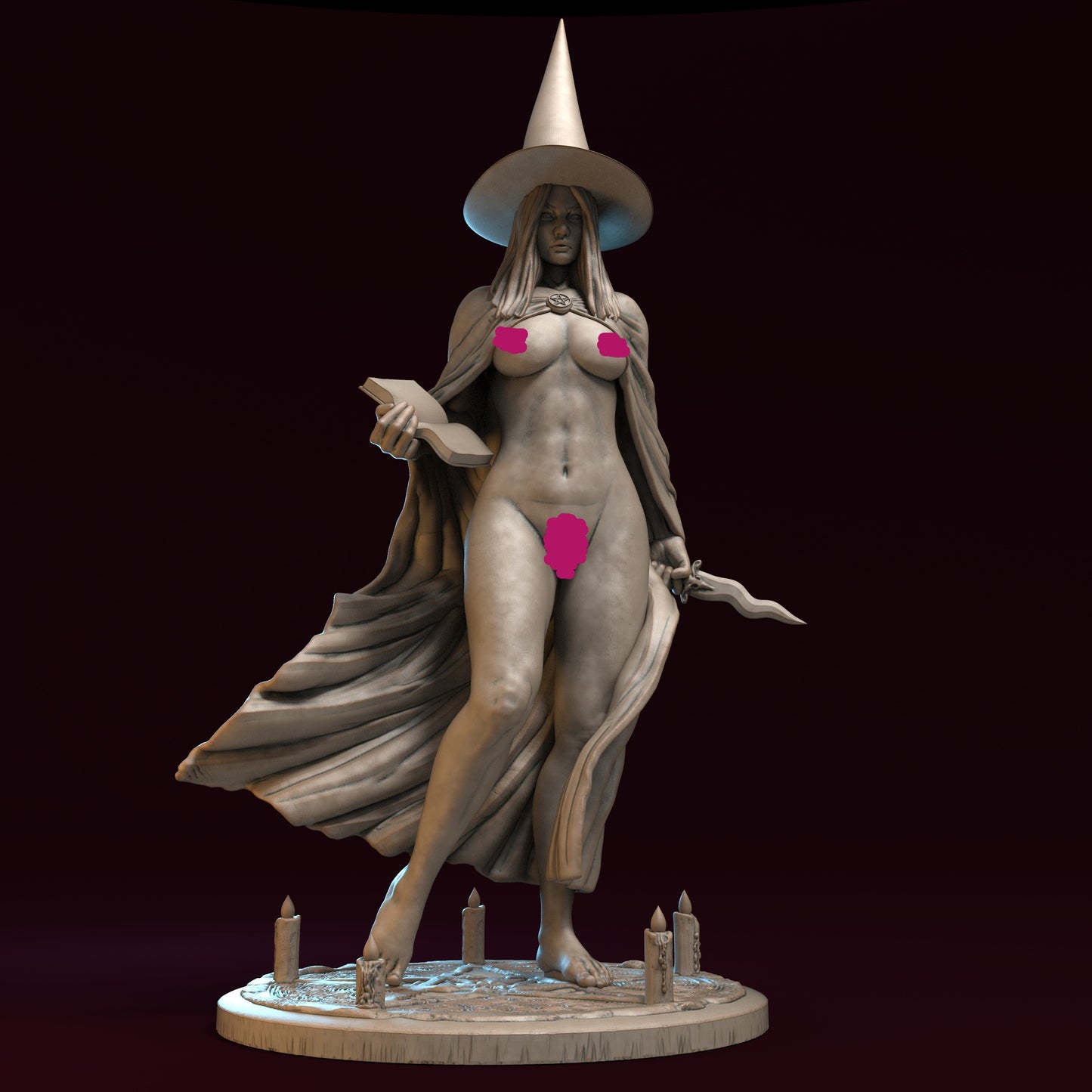 Valeesa the Witch Miniature - by Claydemon Miniatures