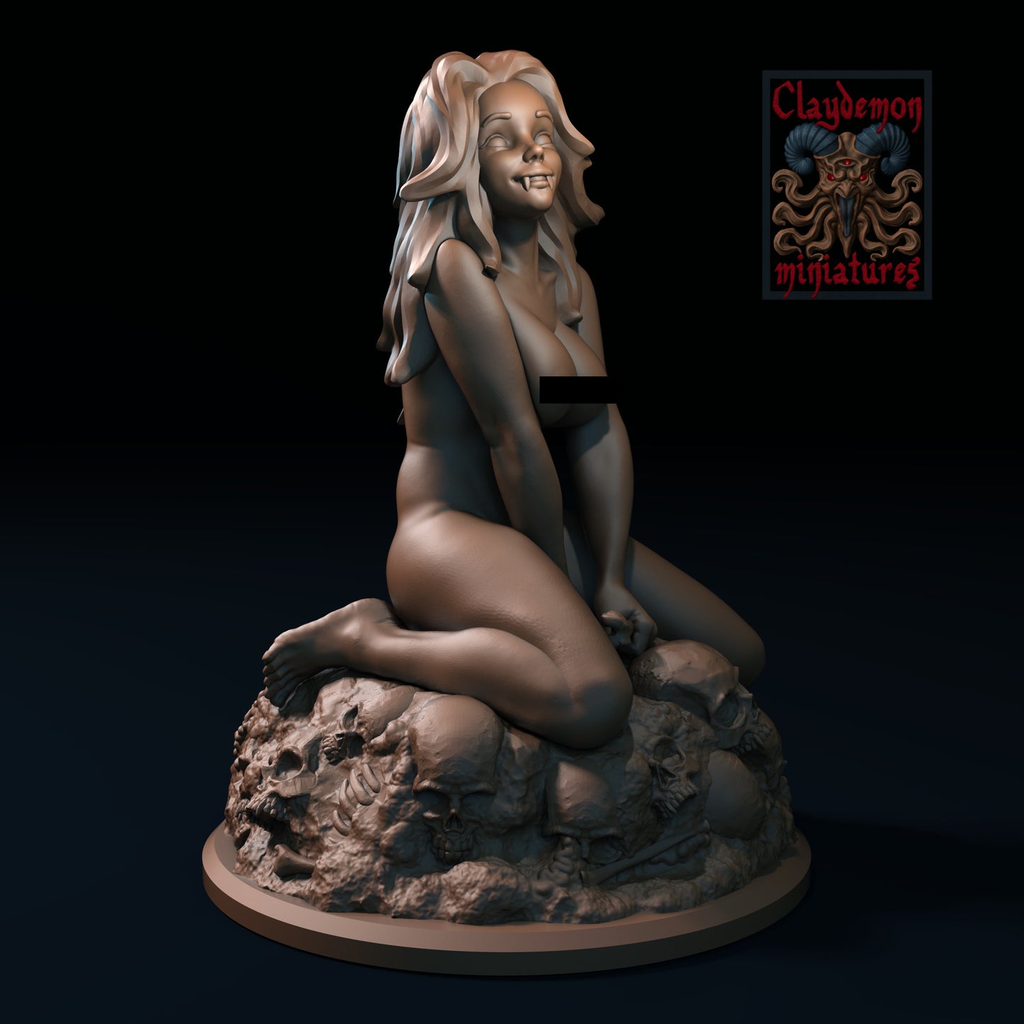 Vampire Girl Miniature - by Claydemon Miniatures