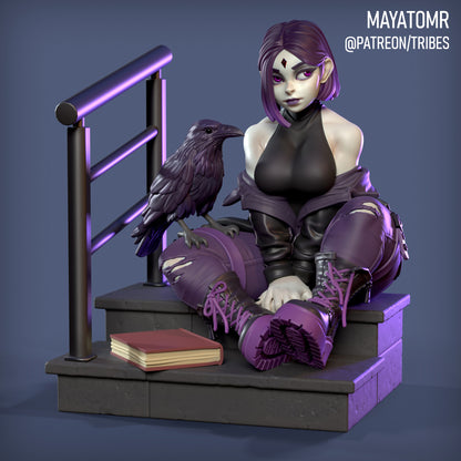 Goth Girl Violet Miniature - by Mayatomr