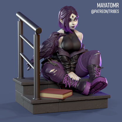 Goth Girl Violet Miniature - by Mayatomr