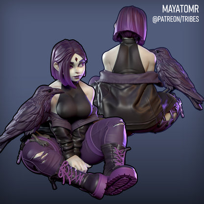Goth Girl Violet Miniature - by Mayatomr