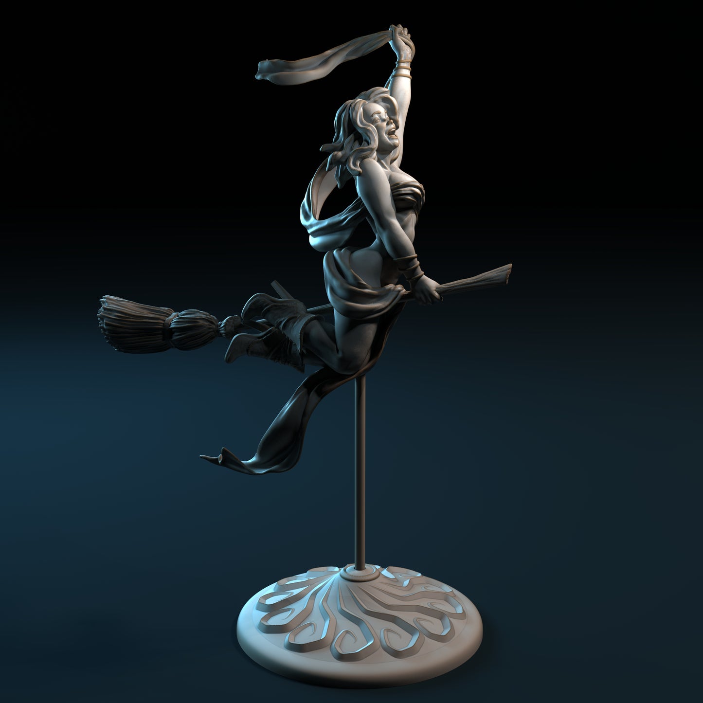 Reeya the Witch Miniature - by Claydemon Miniatures