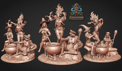 The Witches Brew Diorama Miniature - by Claydemon Miniatures