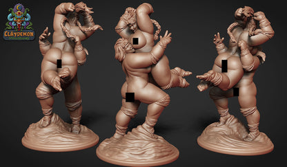 The Wrestlers Women Miniature - by Claydemon Miniatures